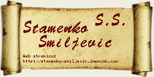 Stamenko Smiljević vizit kartica